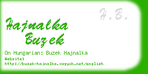 hajnalka buzek business card